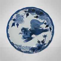 Blue and white porcelain plate - Japan, Edo period, 19th century