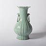 Kyoto celadon vase in the Chinese Longquan style (side view 2), Japan, Taisho/Showa period, circa 1920-50 [thumbnail]