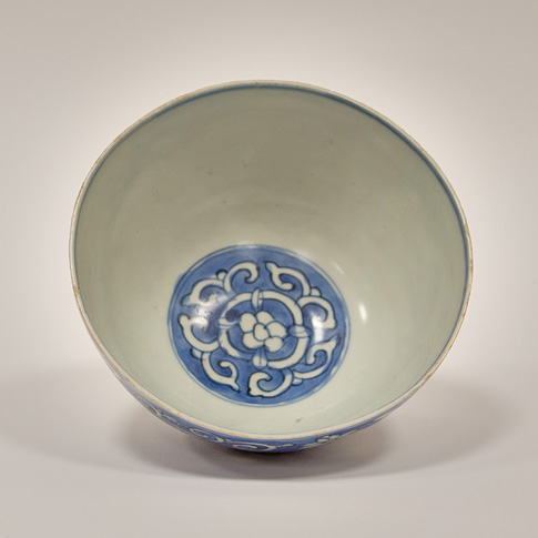 Blue and white bowl (top), China, Ming Dynasty, Wanli period (1573-1619)