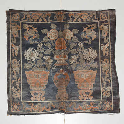 Silk textile panel, China, 19th century