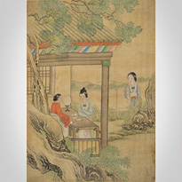 Hanging scroll painting - China, late Qing Dynasty, circa 1900