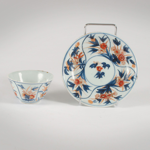 An Imari porcelain tea bowl and saucer, Japan, Edo Period, circa 1730