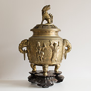 Bronze censer and cover - China, 19th century