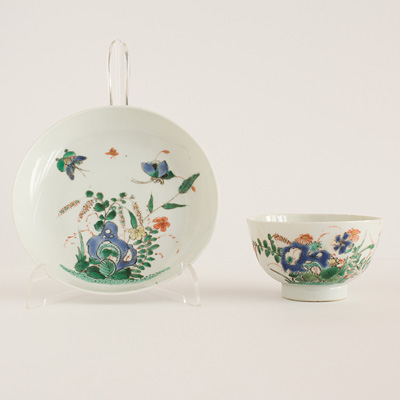 Famille verte tea bowl and saucer, China, Kangxi period, circa 1700