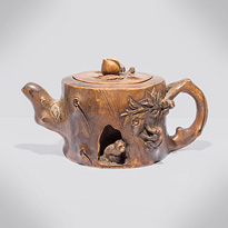 Yixing pottery teapot, China, Republic Period, circa 1920 [thumbnail]