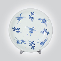 Hirado style blue and white plate - Japan, 19th century
