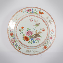 Famille rose export porcelain plate - China, Qianlong period, circa 1760