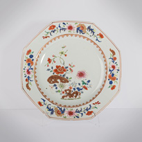 Pair of famille rose export porcelain plates - China, Qianlong period, circa 1760