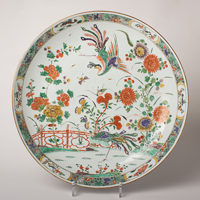Famille verte dish, China, Kangxi, early 18th century