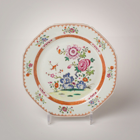 Famille rose porcelain plate, China, Qianlong, mid-late 18th century