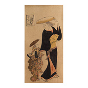 Bijin, attributed to Kiyomasu II (1706-1763) - Japan, 