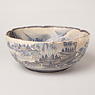 Rare Satsuma blue and white bowl, Japan, Meiji era, early 20th century [thumbnail]