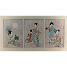 Ladies of Chiyoda Castle viewing the moon, by Toyohara Chikanobu (1838-1912), Japan,  [thumbnail]