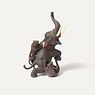 Bronze figure group of an elephant fighting tigers , Japan, Meiji Period, 19th century [thumbnail]