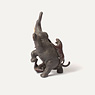 Bronze figure group of an elephant fighting tigers  (side view, other side view), Japan, Meiji Period, 19th century [thumbnail]