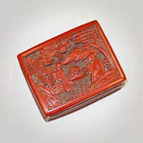 Carved red lacquer box - China, Qing Dynasty, 19th century