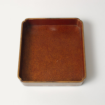 Lacquer jubako (stacked food box)  (bottom, inside view), Japan, Late Edo/Meiji Period, 19th century