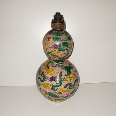 Rare early Ao-Kutani double gourd vase, Japan, Edo Period, circa 1820