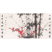 Large scroll painting, Spring Poem Picture, by Duan Shuo-ran - China, dated 1997