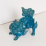 Turquoise glazed pottery lion dog, China, 19th century [thumbnail]