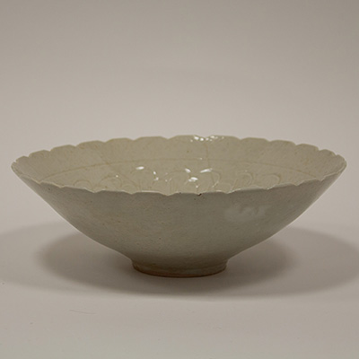 White ware bowl (side), China, Song Dynasty