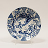 Blue and white porcelain dish in the Kraak style, China, Kangxi, circa 1700 [thumbnail]