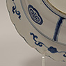Blue and white porcelain dish in the Kraak style (detail 2), China, Kangxi, circa 1700 [thumbnail]