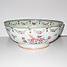 Famille-rose export porcelain bowl (top), China, 18th century [thumbnail]