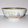 Famille-rose export porcelain bowl, China, 18th century [thumbnail]