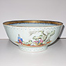 Famille-rose export porcelain bowl (other side), China, 18th century [thumbnail]