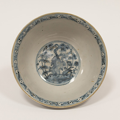 Blue and white porcelain bowl (top), China, Ming Dynasty, Hongzhi period (1470-1505)