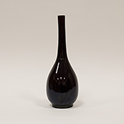 Black bronze coloured porcelain vase - China, Qing Dynasty, 19th century