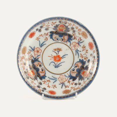 Imari porcelain chocolate bowl and saucer (Saucer, from top), Japan, Edo Period, circa 1700-20 