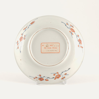 Imari porcelain chocolate bowl and saucer (View of saucer base), Japan, Edo Period, circa 1700-20 