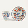 Imari porcelain chocolate bowl and associated saucer, China, Qing Dynasty, Kangxi, early 18th century [thumbnail]
