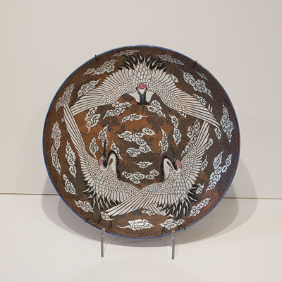 Enameled Arita plate, Japan, 19th century