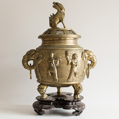 Bronze censer and cover (side 2), China, 19th century