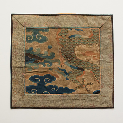Silk kesi textile panel fragment, China, Ming Dynasty, 17th century