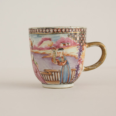 Famille rose export porcelain coffee cup, China, Qianlong period, circa 1780