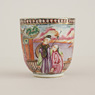 Famille rose export porcelain coffee cup (front), China, Qianlong period, circa 1780 [thumbnail]