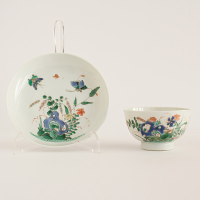 Famille verte tea bowl and saucer, China, Kangxi period, circa 1700 Famille verte tea bowl and saucer, China, Kangxi period, circa 1700