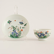 Famille verte tea bowl and saucer - China, Kangxi period, circa 1700