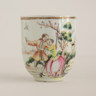 Famille rose export porcelain coffee cup
, China, Qianlong period, circa 1750