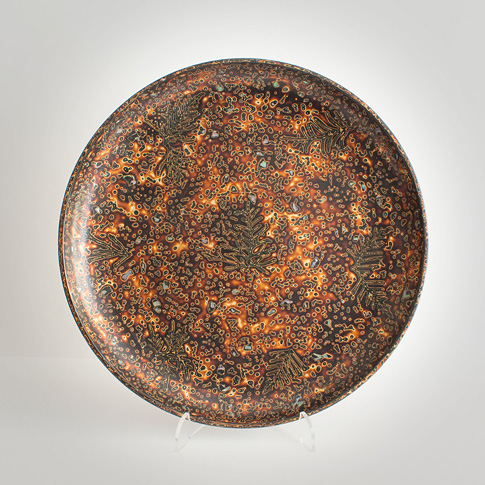 Tsugaru lacquer dish, Japan, early 20th century