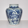 Blue and white vase (side 2), China, Transitional, circa 1650 [thumbnail]