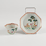 Famille-Rose export porcelain tea bowl and saucer, China, Qing Dynasty, 18th century [thumbnail]
