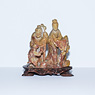 Carved soapstone figure group, China, mid Qing Dynasty, 18th/ 19th century [thumbnail]
