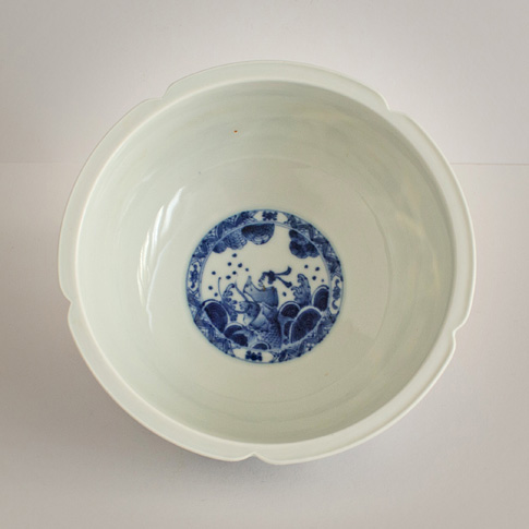 Blue and white porcelain bowl (inside), Japan, Meiji era, circa 1900