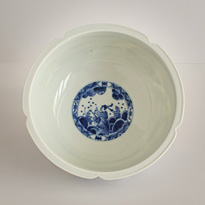 Blue and white porcelain bowl (inside), Japan, Meiji era, circa 1900 [thumbnail]