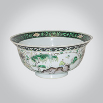 Famille-verte bowl - China, circa 1900